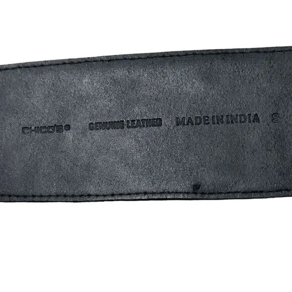 Chicos Leather Velvet Medallion Embellished Belt - Picture 11 of 16